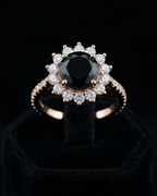 Premium Black Stone Necklace & Earrings Set