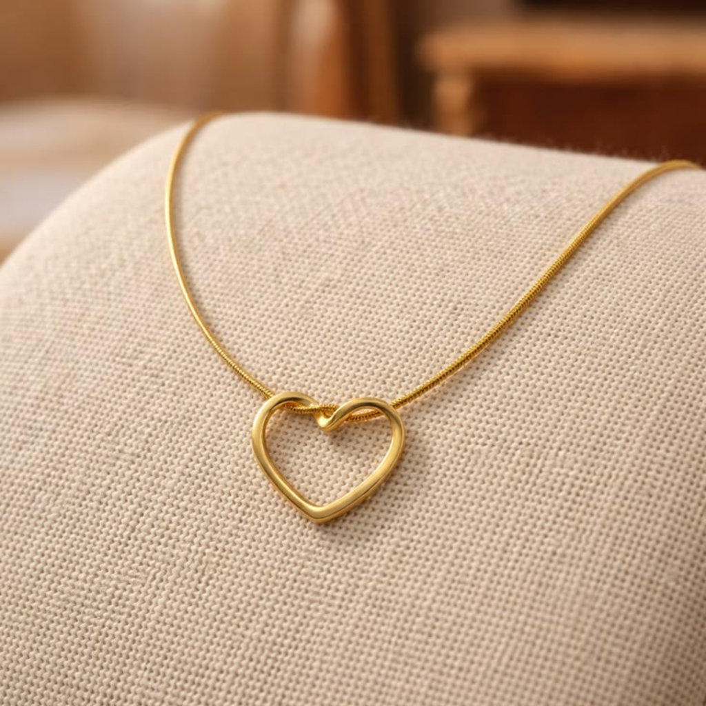 Levaro Promise Open Heart Pendant Necklace