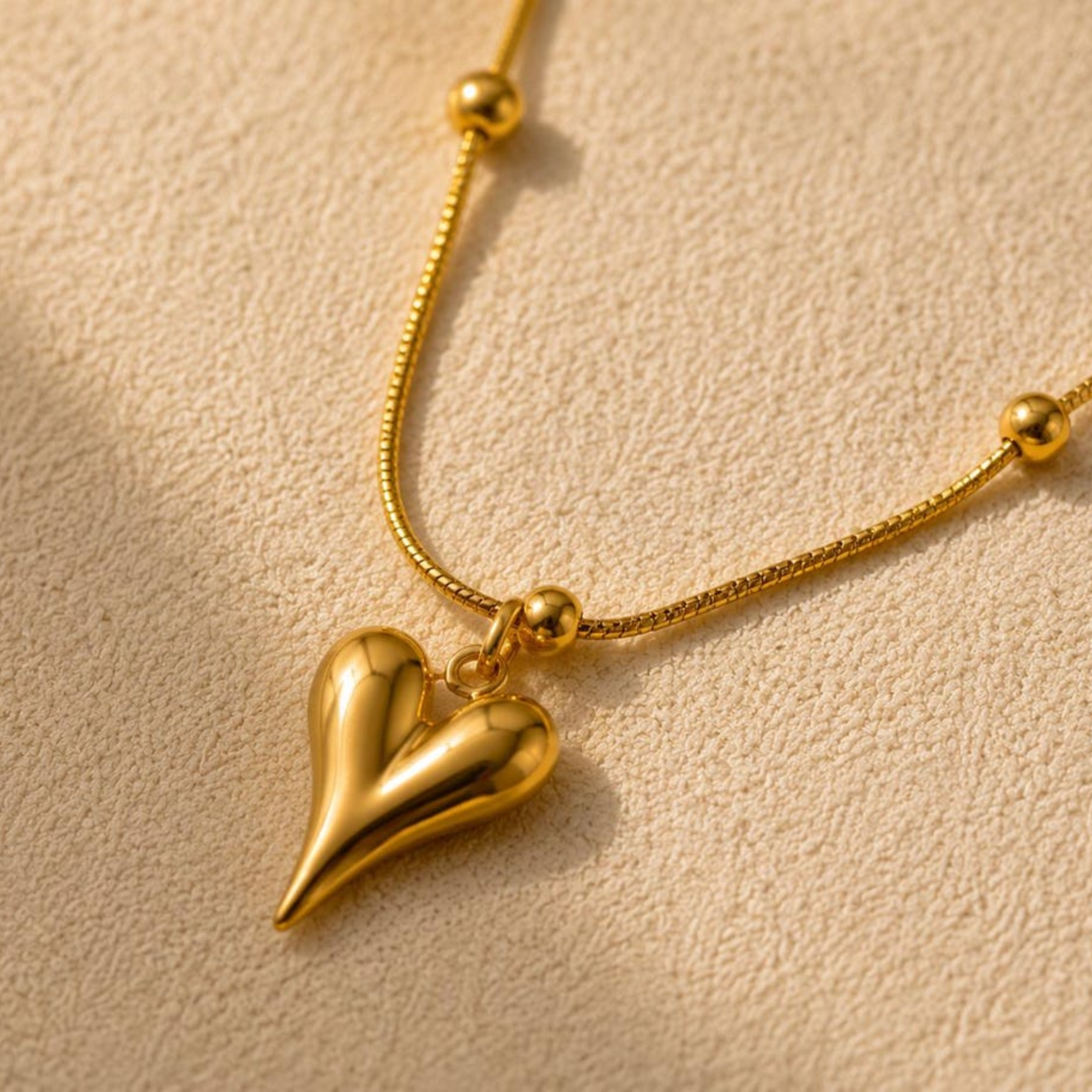 Golden Love Heart Necklace