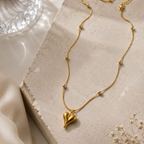 Golden Love Heart Necklace