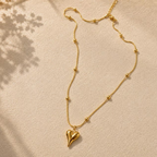 Golden Love Heart Necklace