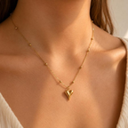 Golden Love Heart Necklace