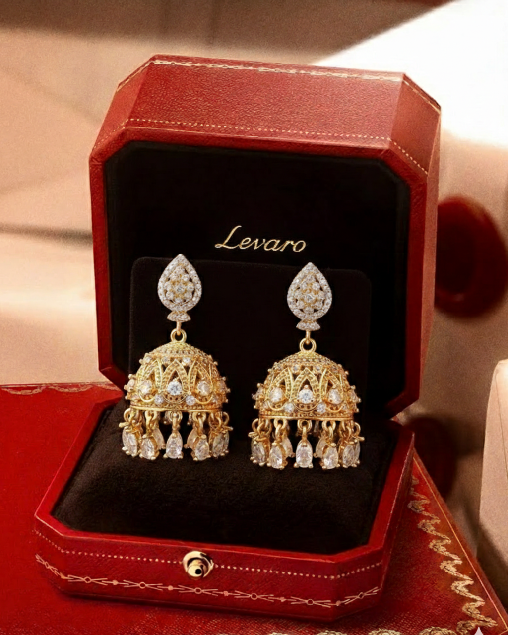 Gold-Plated Zircon Jhumka