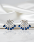 Silver Sapphire Earrings