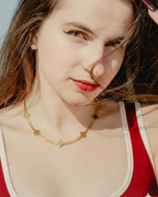 Golden Clover Serpentine Necklace