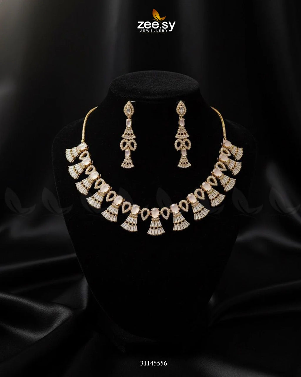 Baguette Fringe Tassel Necklace Set