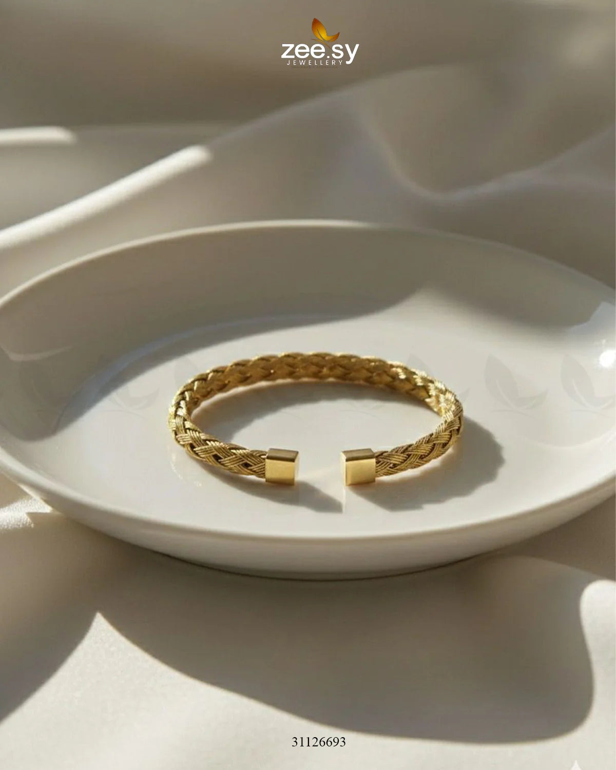 Basket Weave Stainless Steel Bracelet