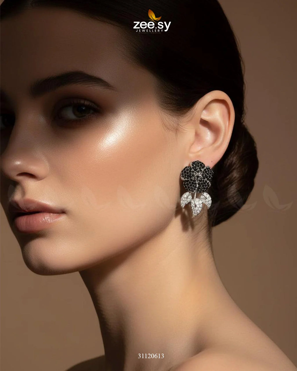 Dazzling Crystal Rose Drop Earrings