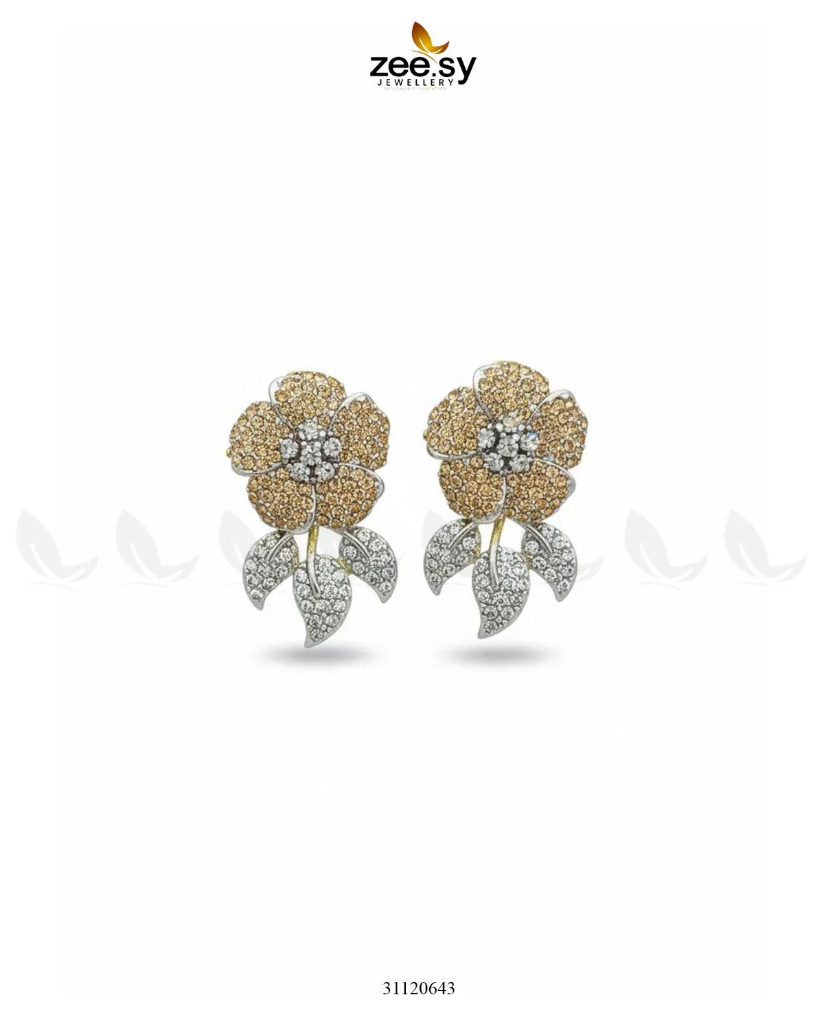Dazzling Crystal Rose Drop Earrings