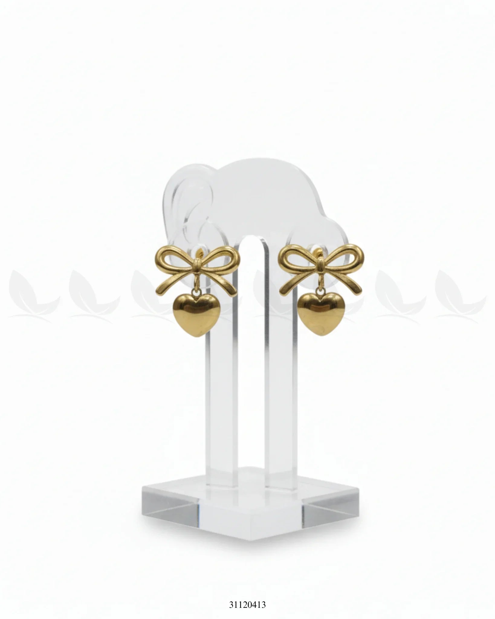 Charming Puffed Heart Bow Drops