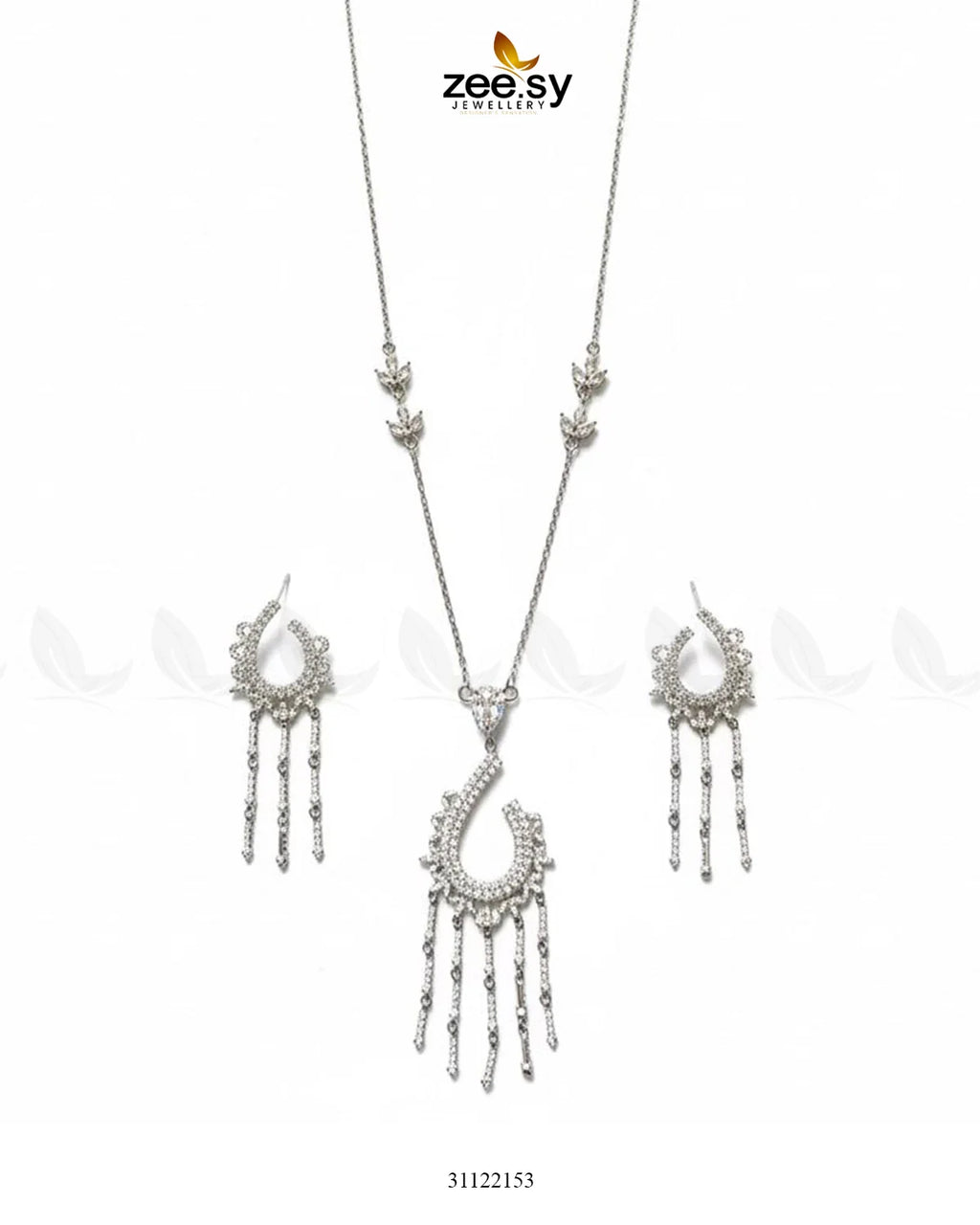 Crescent Tassel Drop Necklace Set