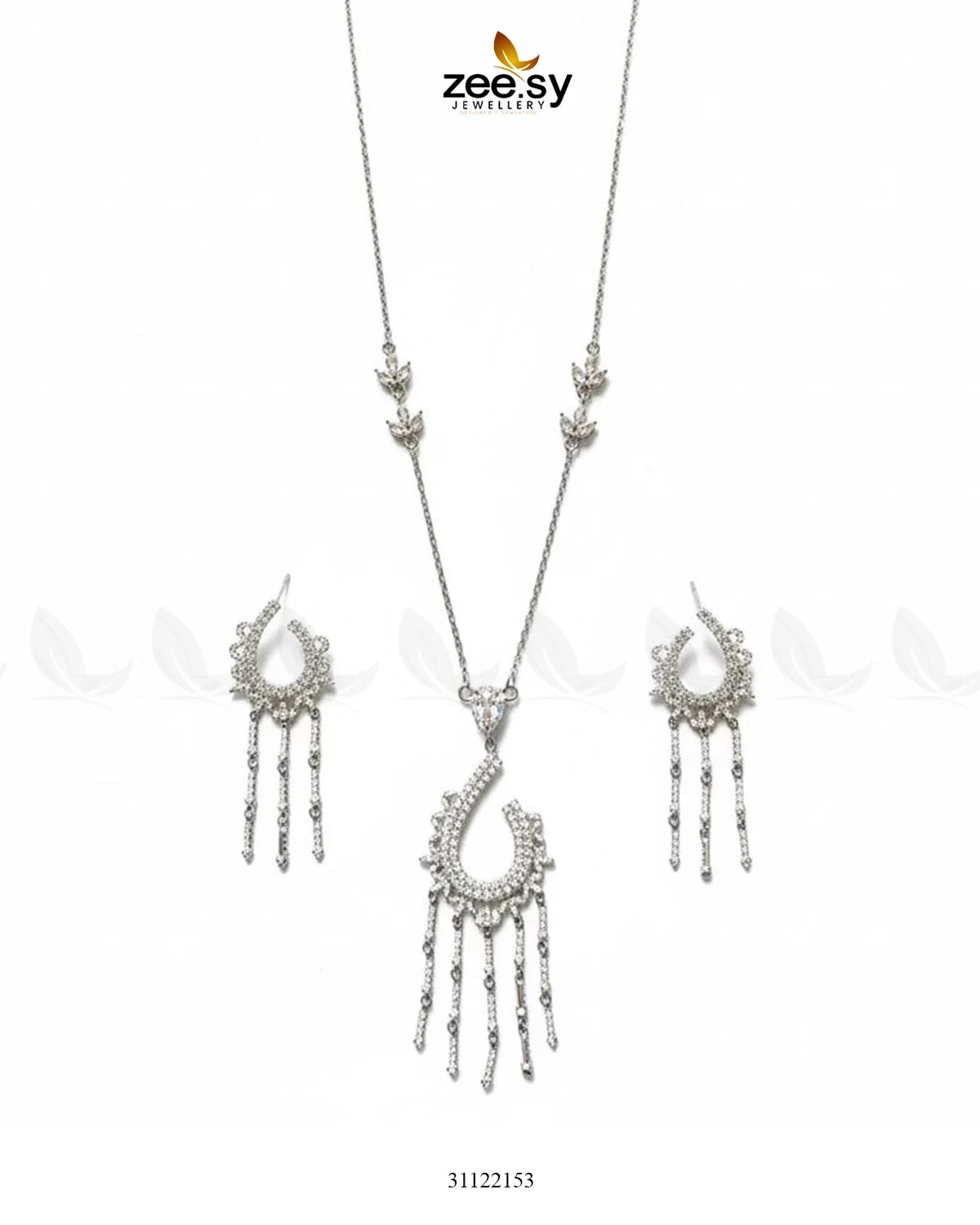 Crescent Tassel Drop Necklace Set