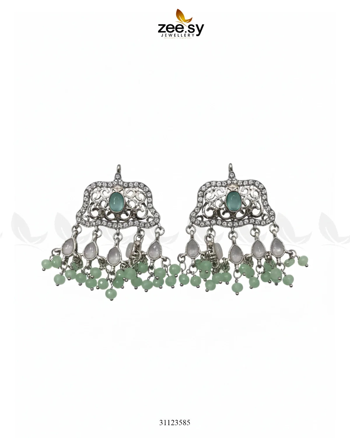 Elegant Tassel Moti Work Earrings
