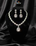 Elegant Heart Cluster Necklace Set