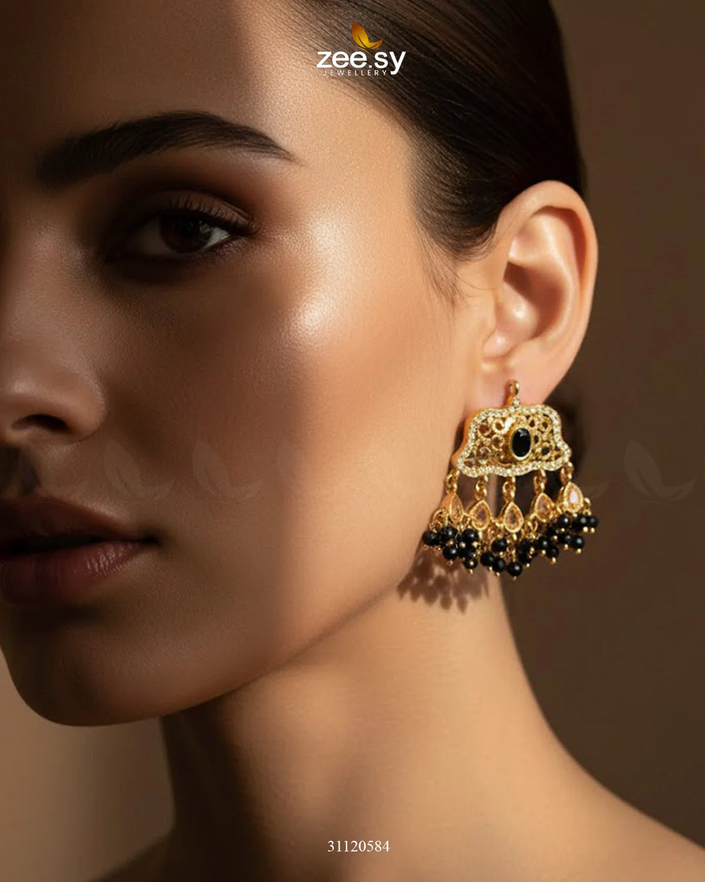 Elegant Tassel Moti Work Earrings