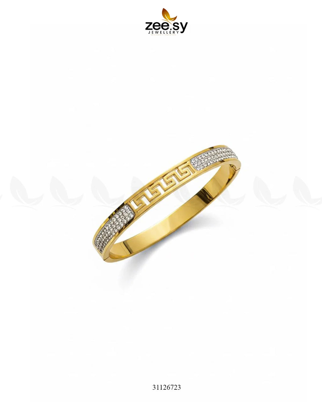 Geometric Pattern Cubic Zircon Bracelet