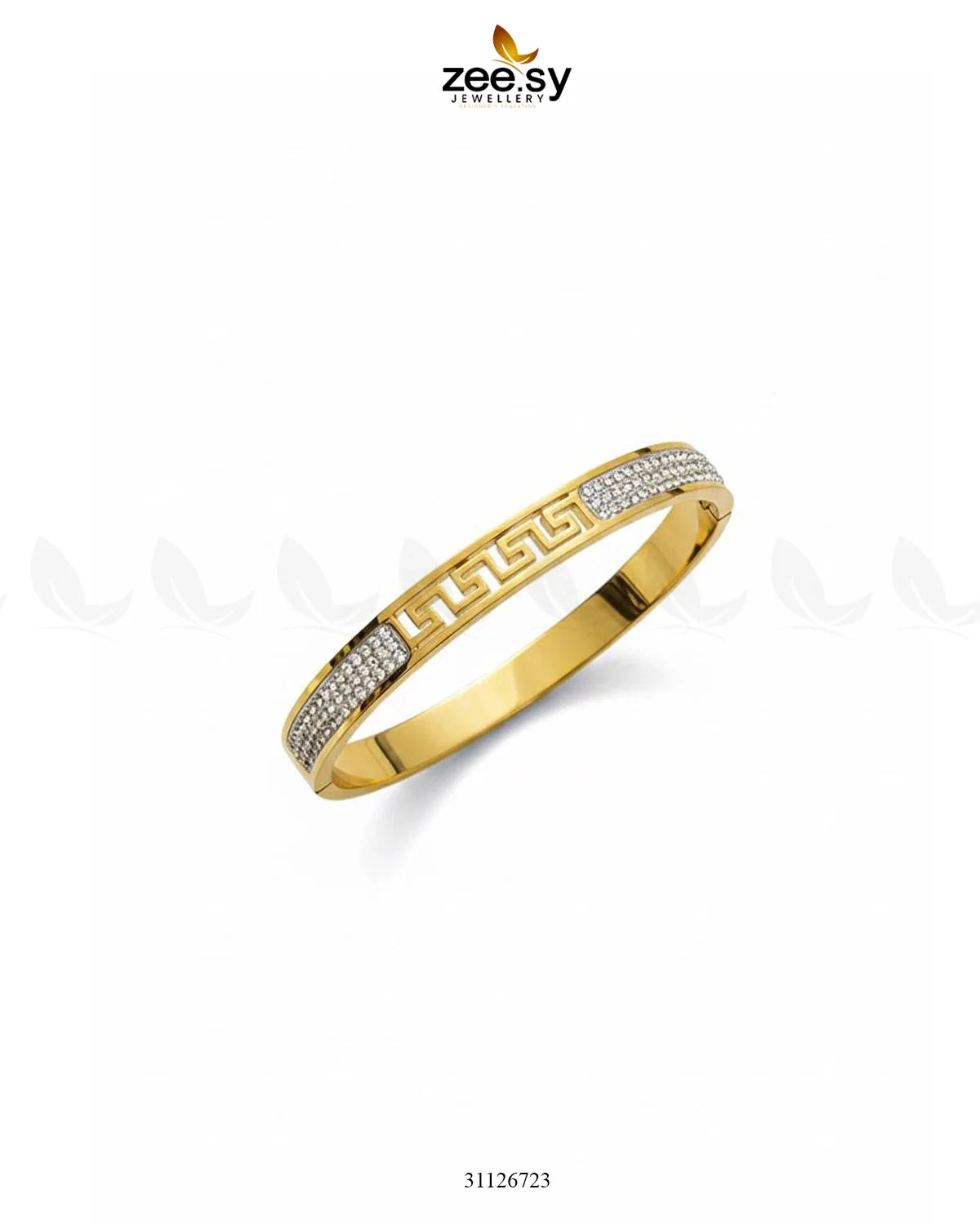 Geometric Pattern Cubic Zircon Bracelet