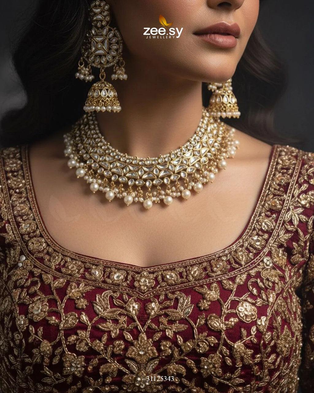 Gilded Perpetual Crystal Necklace Set