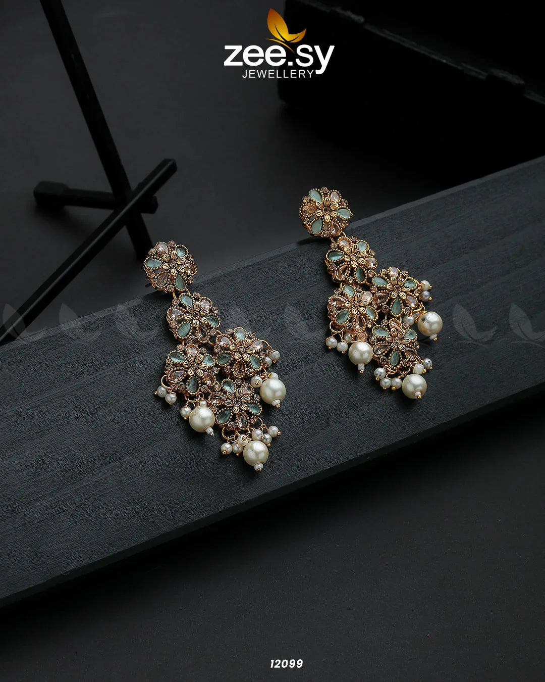 Golden Orchid Elegance Earrings