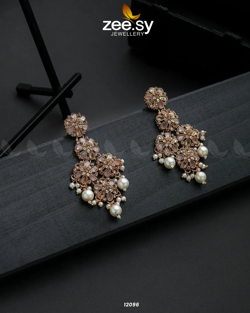 Golden Orchid Elegance Earrings