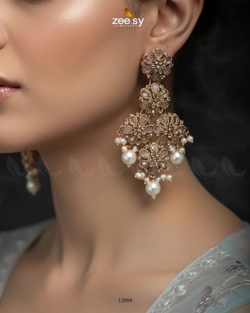 Golden Orchid Elegance Earrings