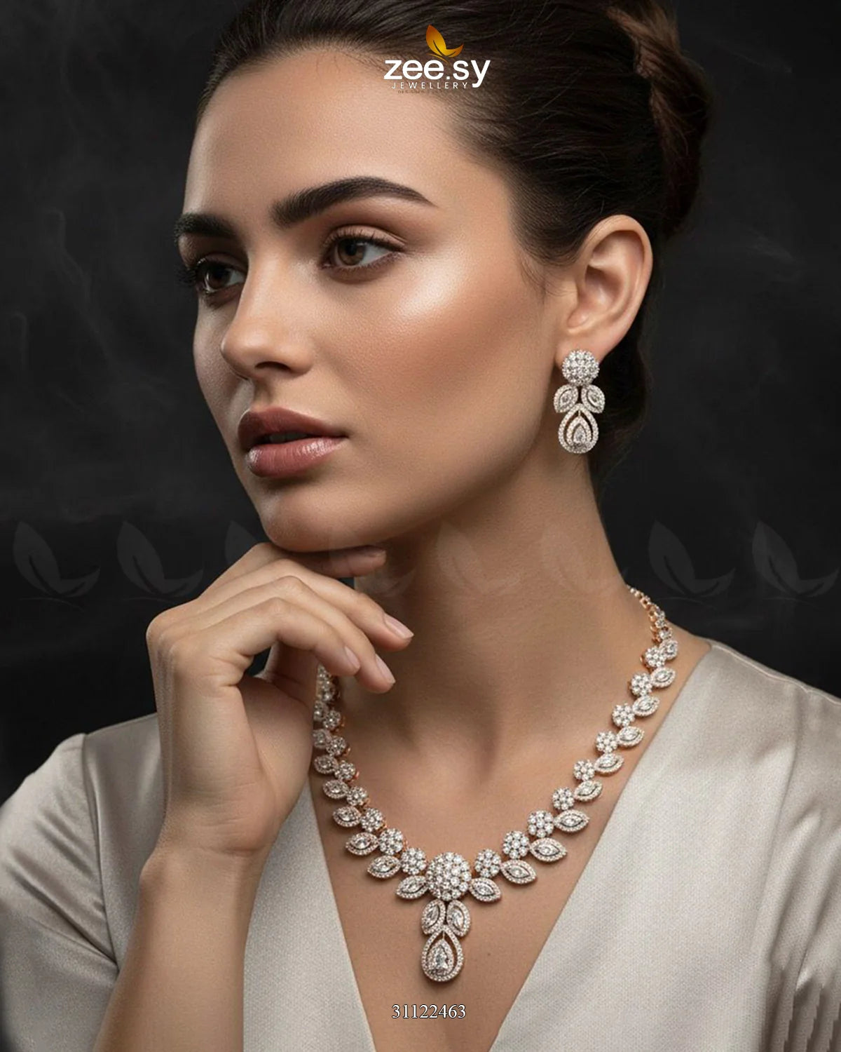 Floral Gilded Sentimental Cluster Necklace