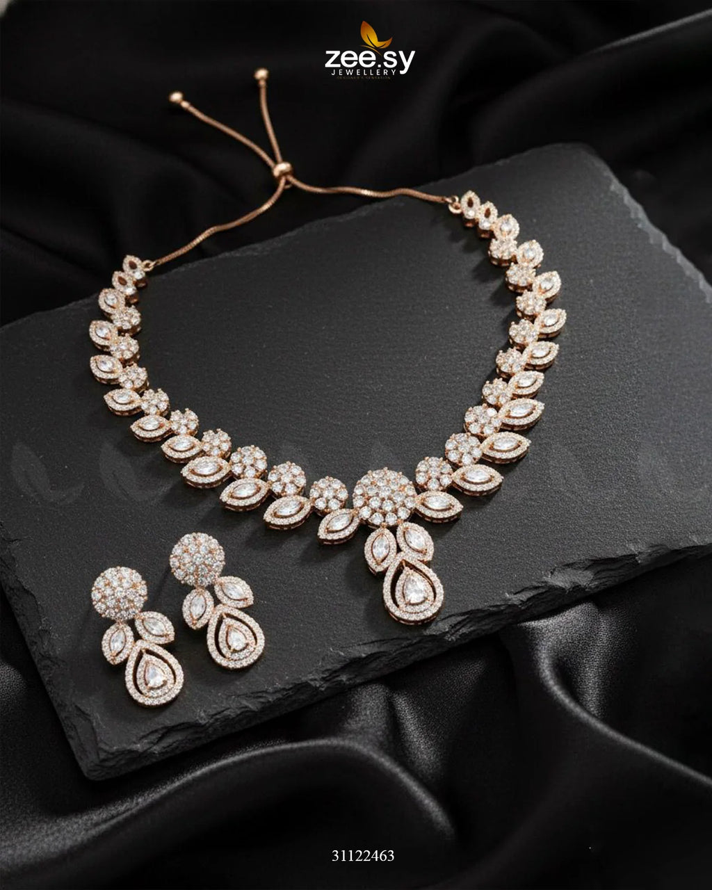 Floral Gilded Sentimental Cluster Necklace