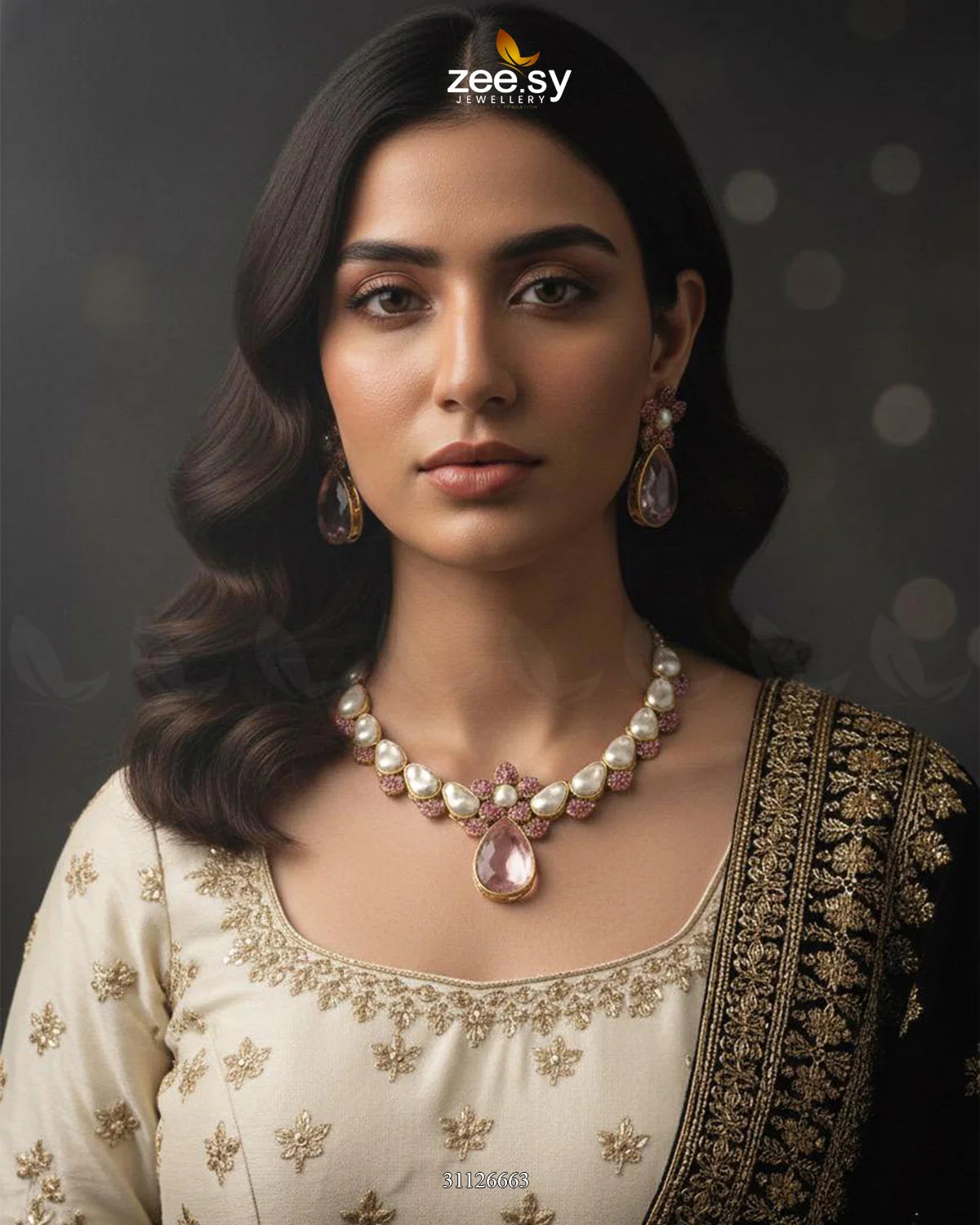 Oceanic Baroque Teardrop Necklace Set