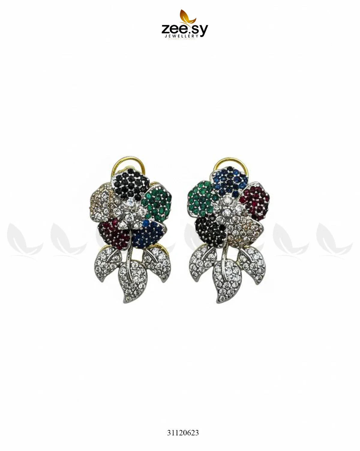 Dazzling Crystal Rose Drop Earrings