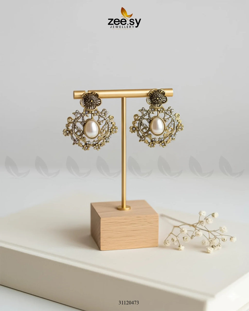 Opulent Baroque Floral Earrings