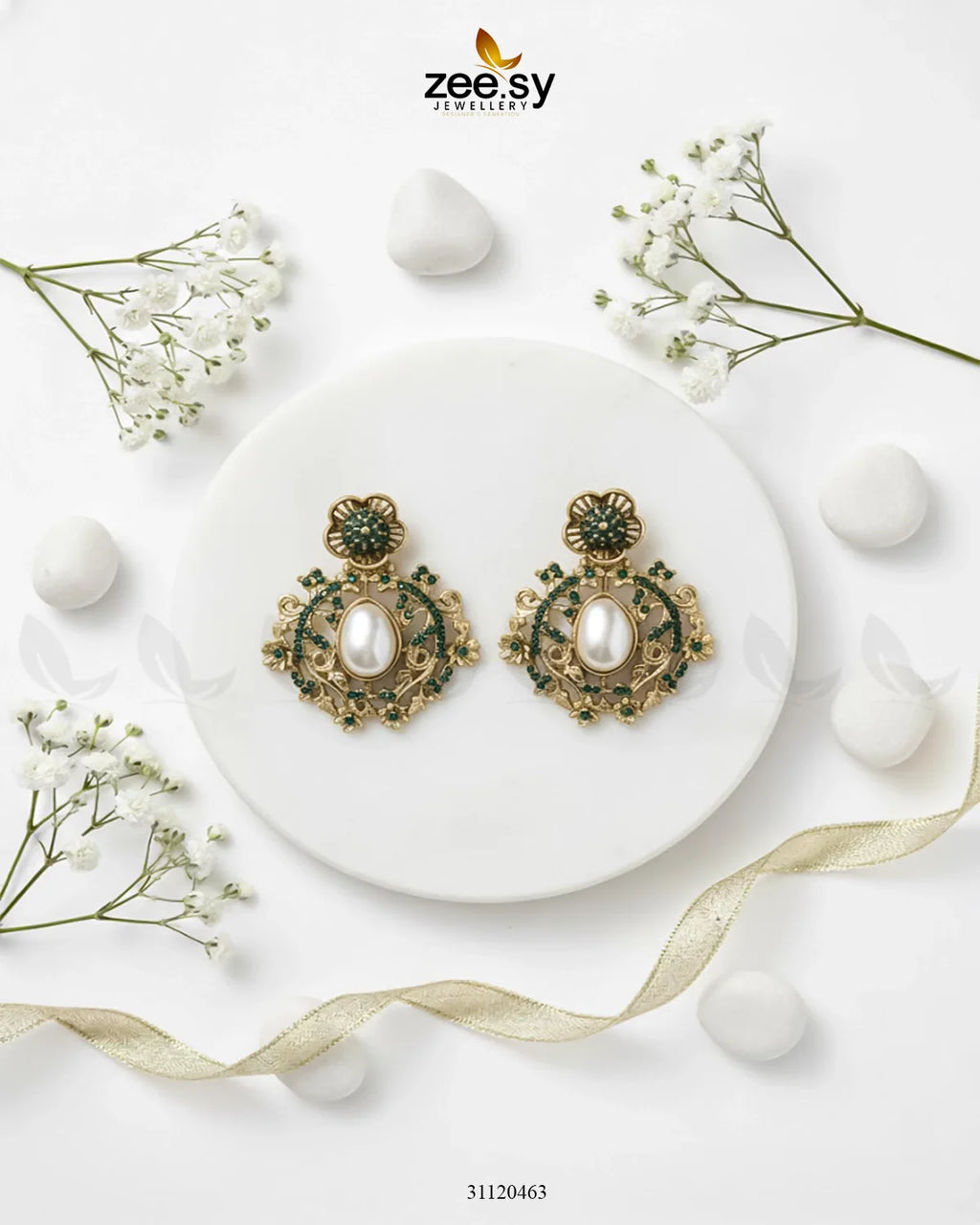 Opulent Baroque Floral Earrings