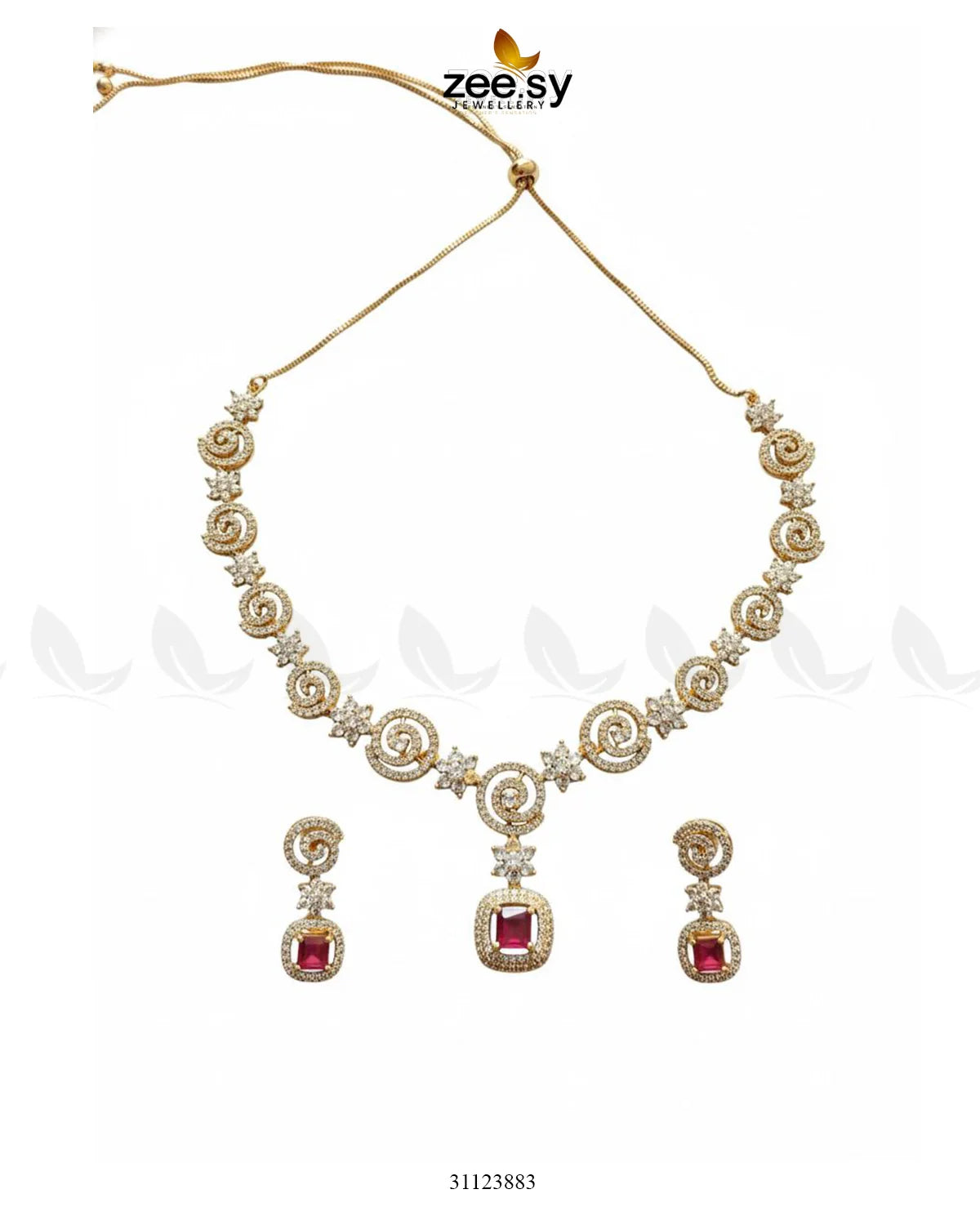 Opulent Vestige Crystal Necklace Set