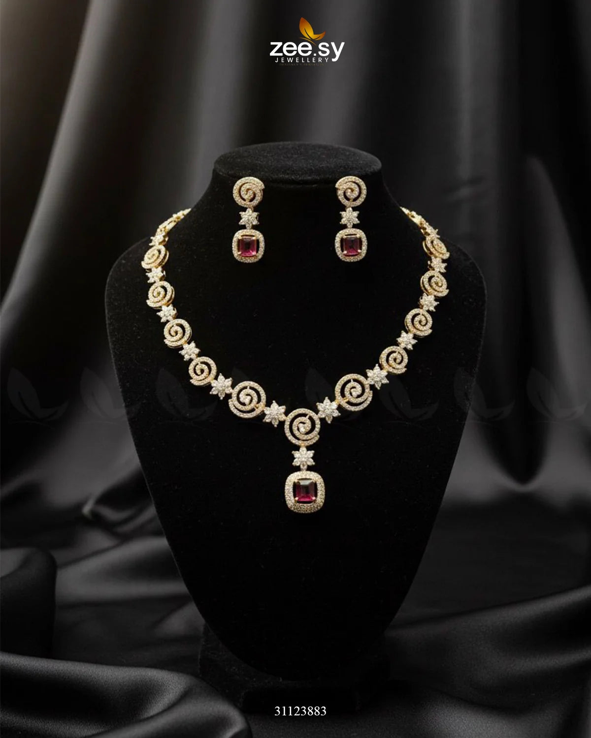 Opulent Vestige Crystal Necklace Set