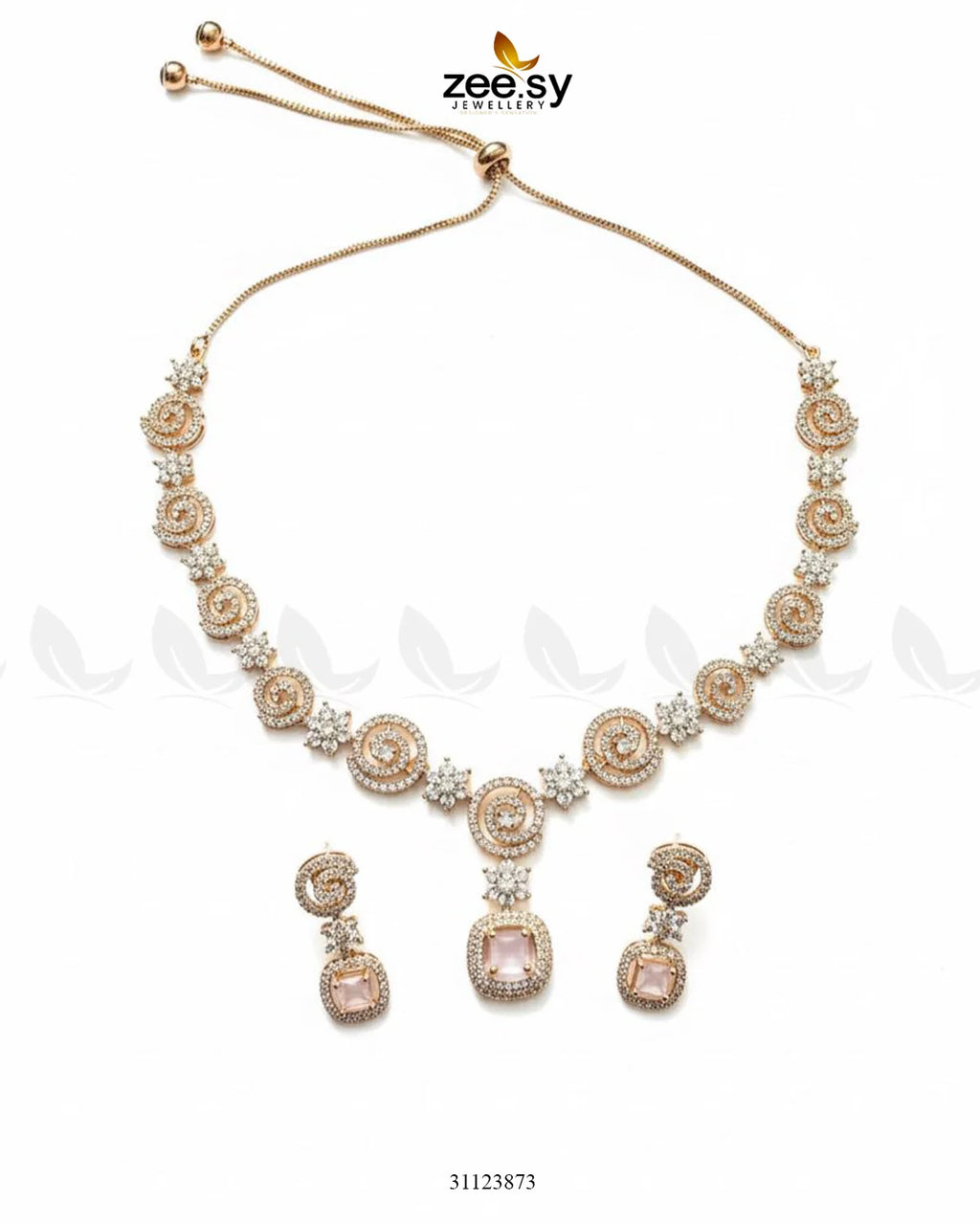 Opulent Vestige Crystal Necklace Set