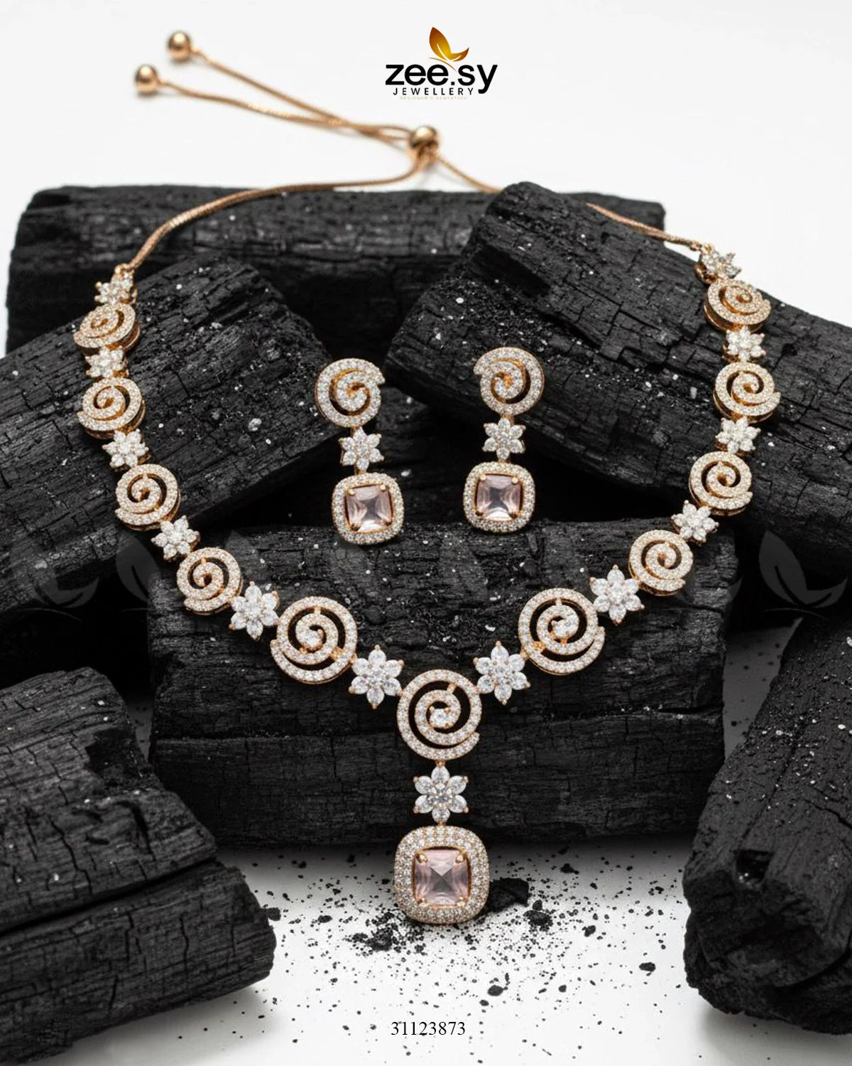 Opulent Vestige Crystal Necklace Set