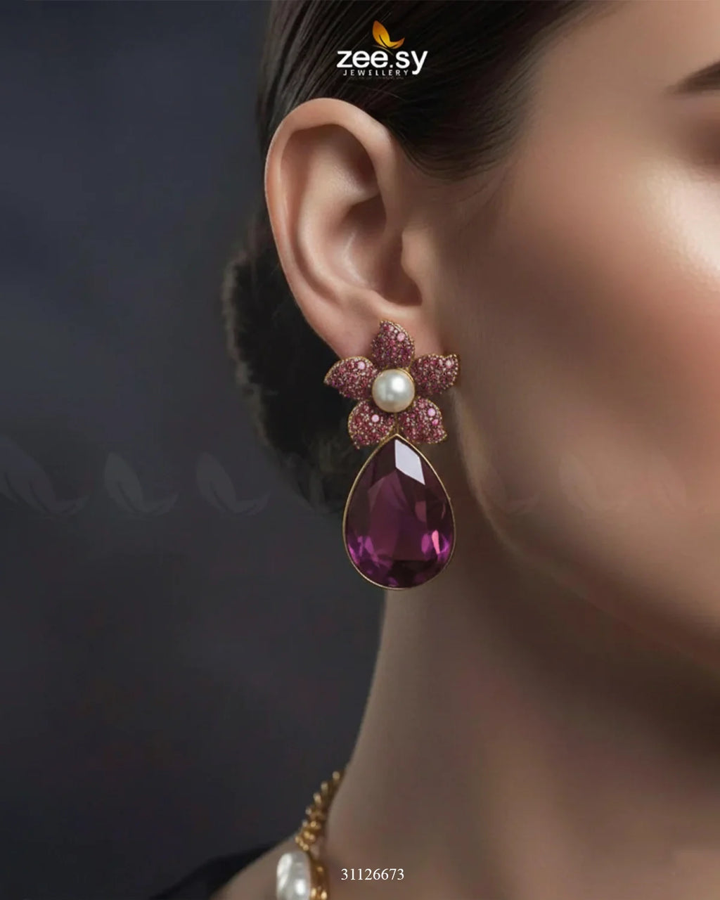 Oceanic Baroque Teardrop Necklace Set