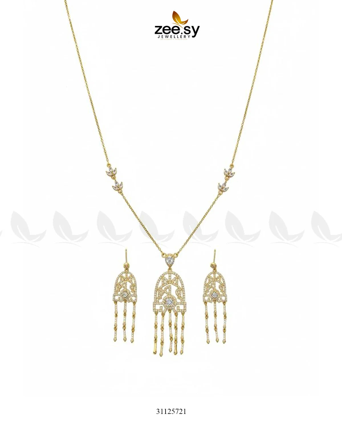 Precious Crystal Eternal Necklace Set