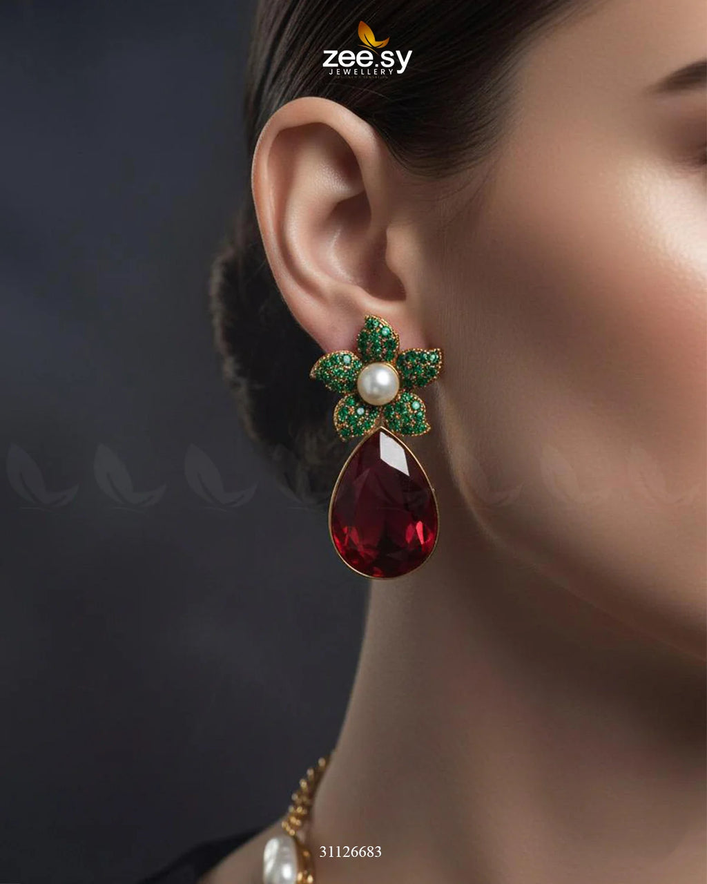 Oceanic Baroque Teardrop Necklace Set