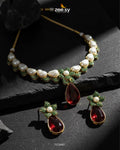 Oceanic Baroque Teardrop Necklace Set