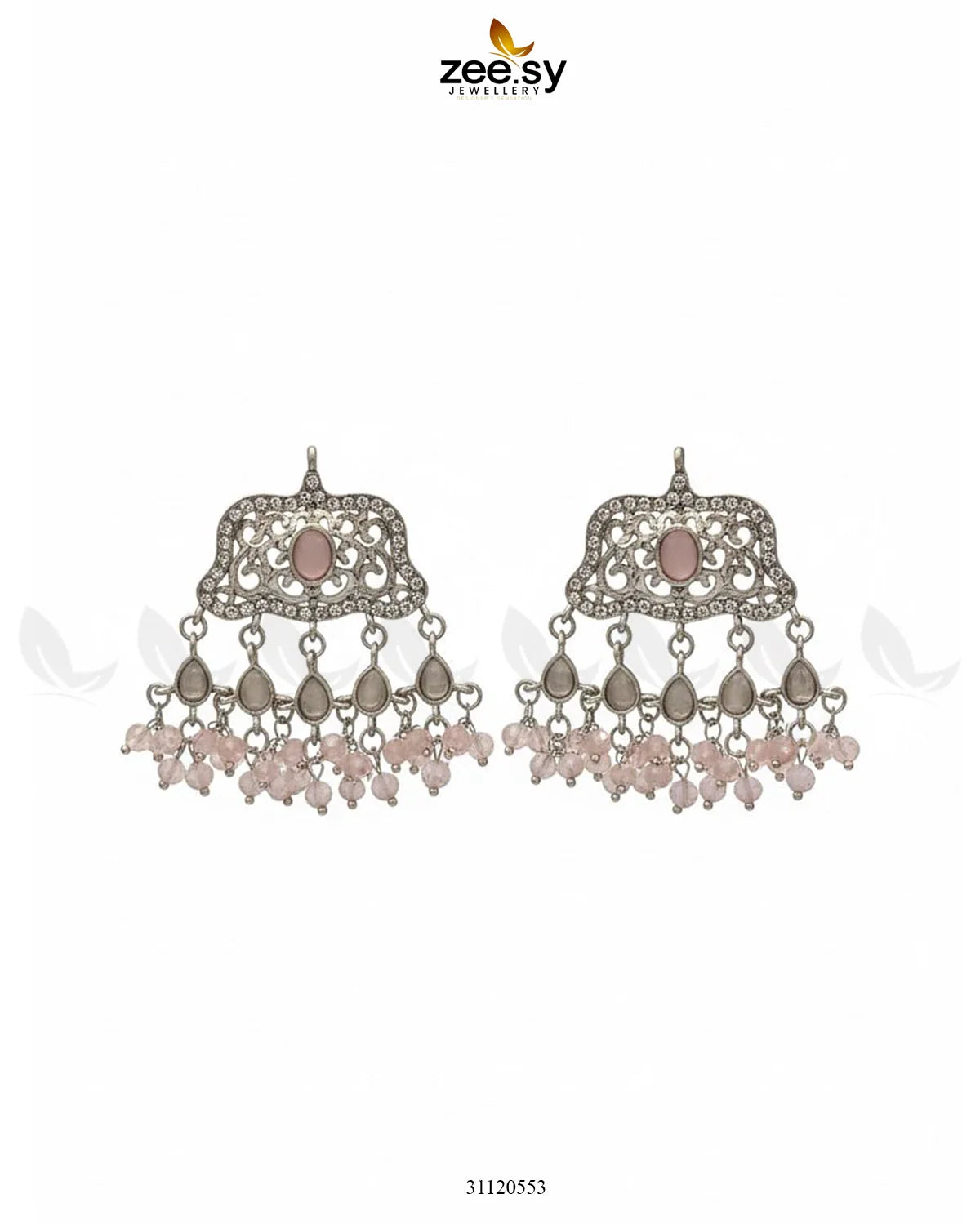 Elegant Tassel Moti Work Earrings
