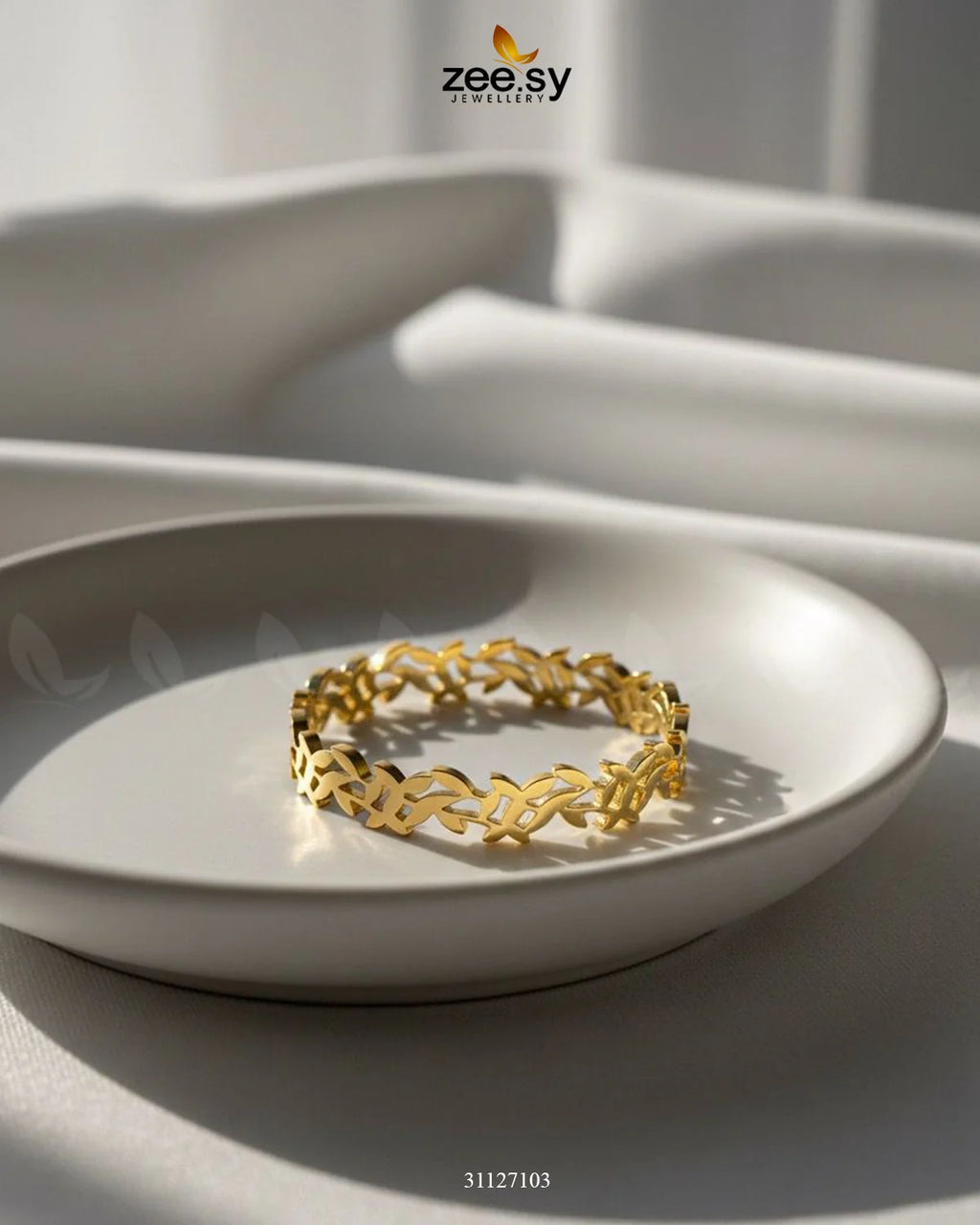 Steeze Leaf Stainless Steel Bracelet