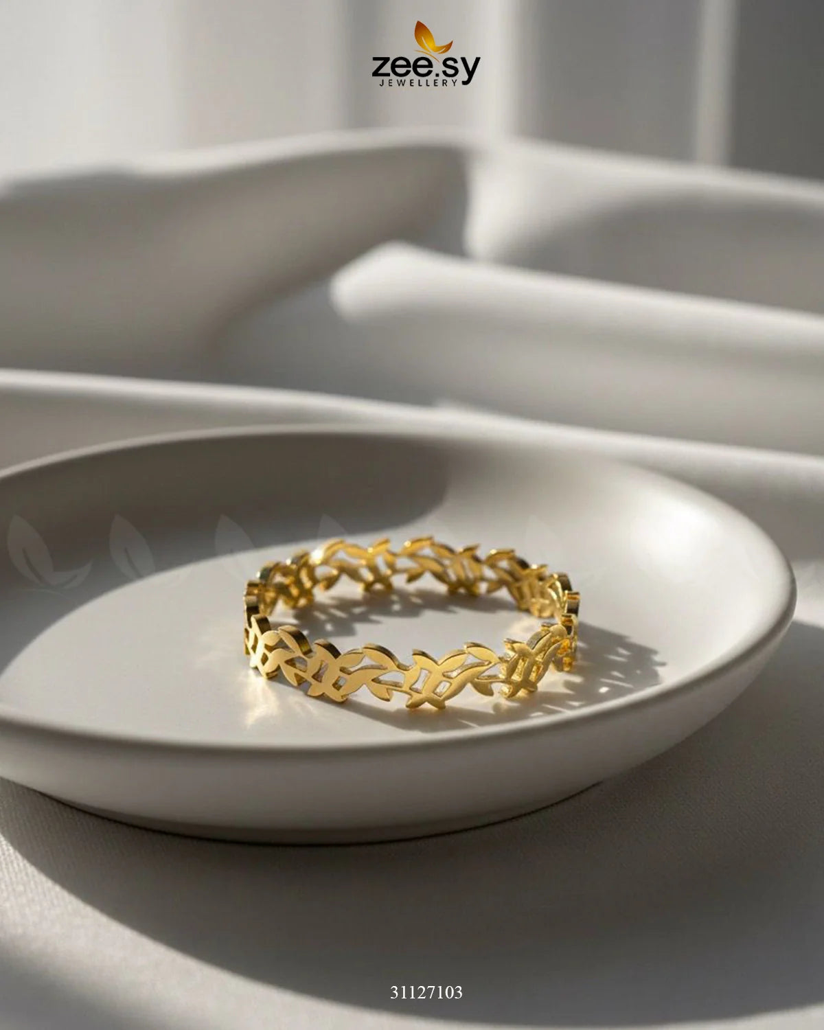 Steeze Leaf Stainless Steel Bracelet