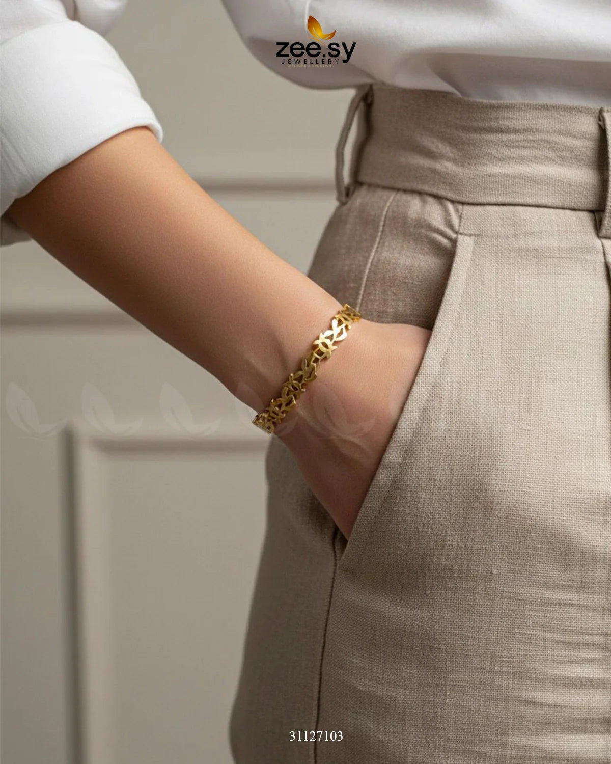 Steeze Leaf Stainless Steel Bracelet