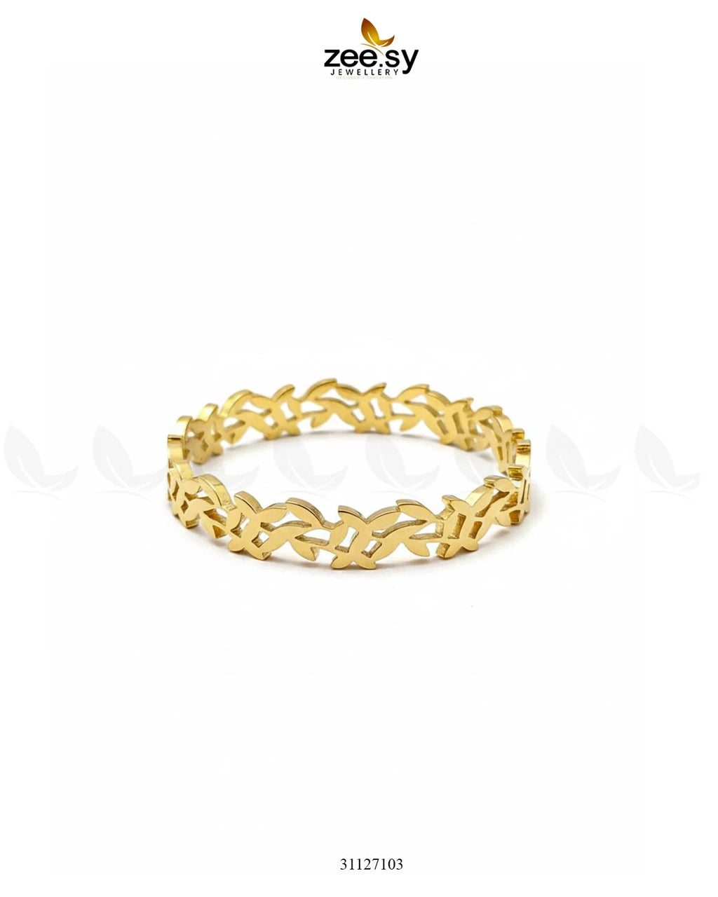 Steeze Leaf Stainless Steel Bracelet