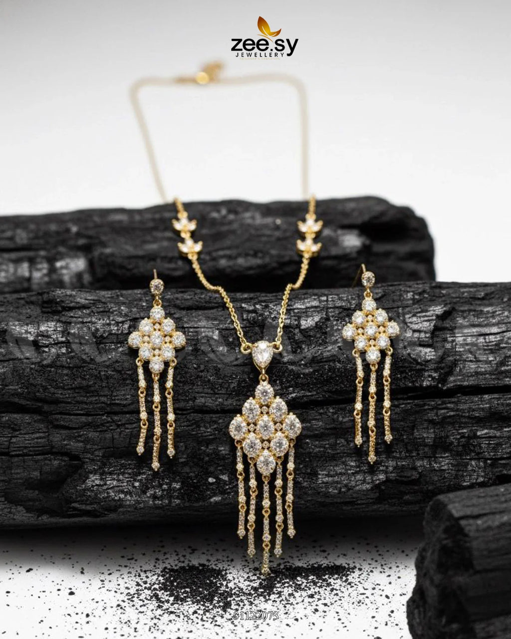 Tonel Oval Gem Wreath Necklace Set