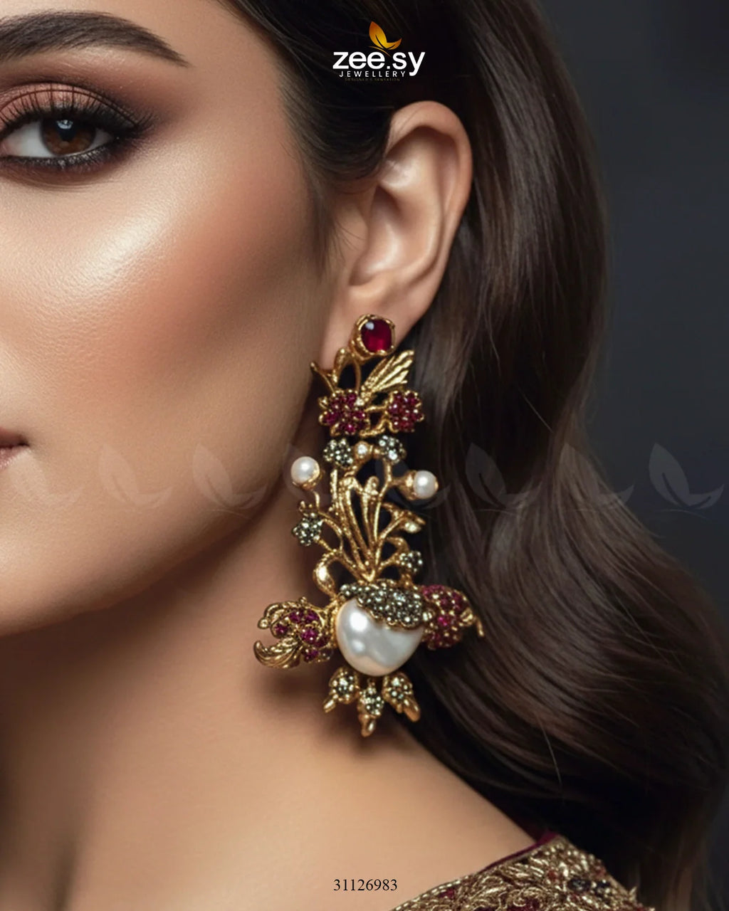 Traditional Turkish Heritage Stone Earrings