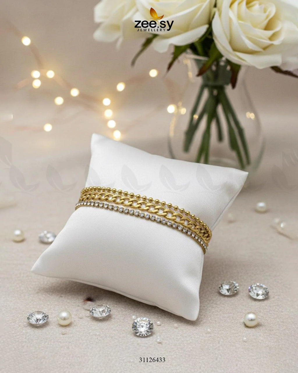 Triple Row Crystal Bracelet