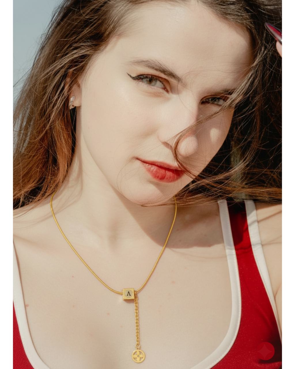 24K Gold Plated Initial Lariat