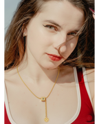 24K Gold Plated Initial Lariat