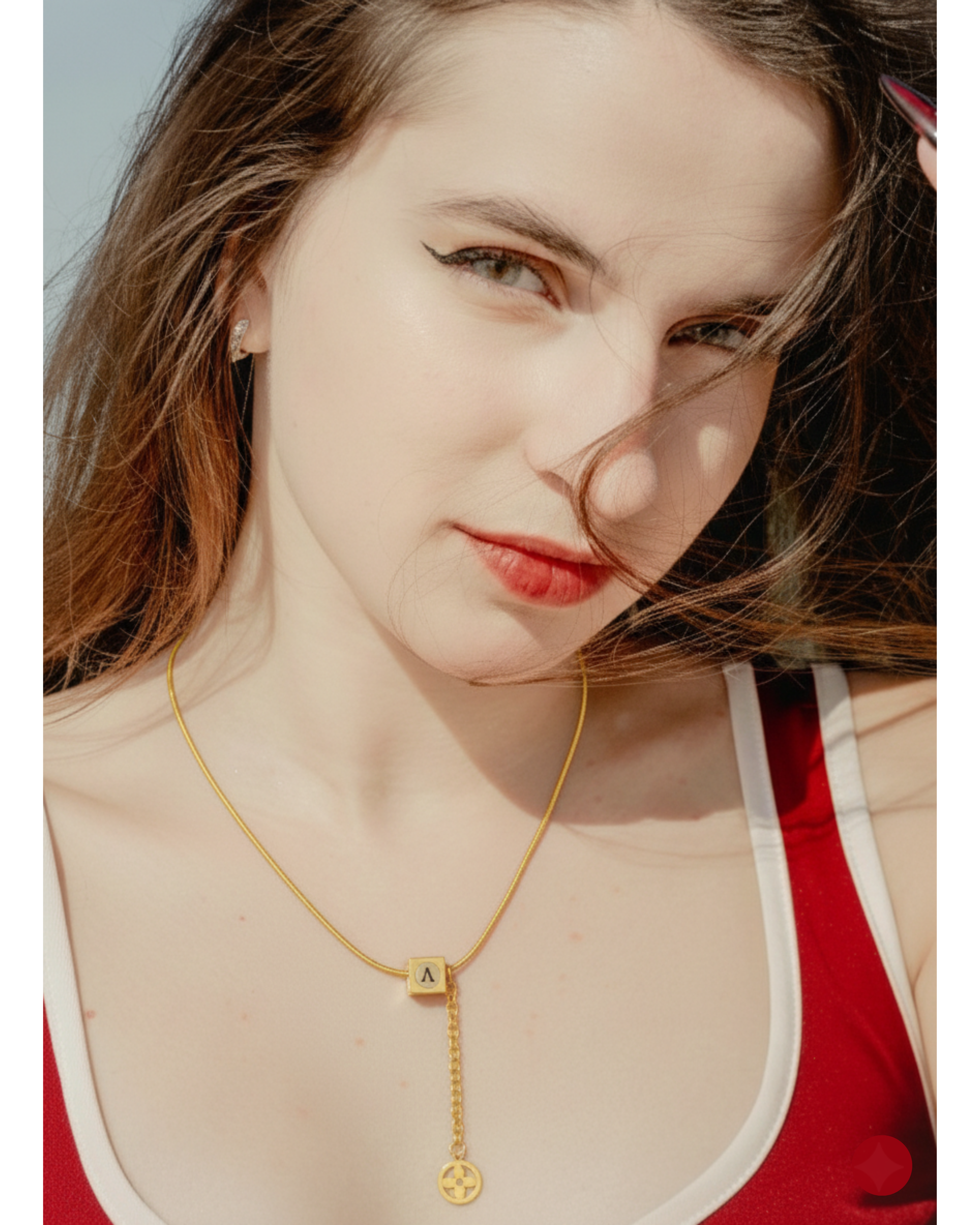 24K Gold Plated Initial Lariat